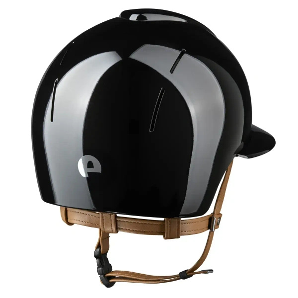 Kask KEP Smart NOVA POLO Polish - czarny z brązowymi paskami