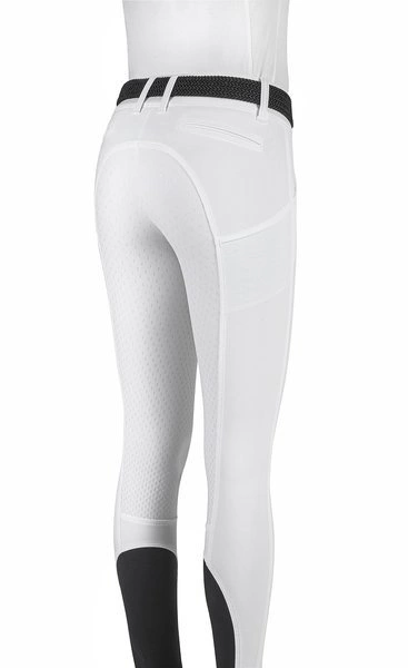 Bryczesy Equiline modelujące sylwetkę X-Shape z pełnym lejem X-Grip - białe