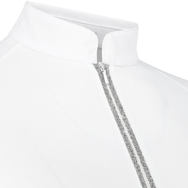 Damska koszula konkursowa z długim rękawem Kentucky Classic with Glitter Zipper - biała