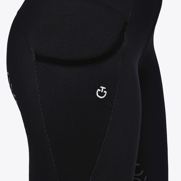 Legginsy Bonded Jersey Mesh Full Grip Cavalleria Toscana - czarne