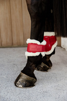Kentucky Ochraniacze Vegan Sheepskin Young Horse Fetlock Velvet na zadnie nogi - czerwone