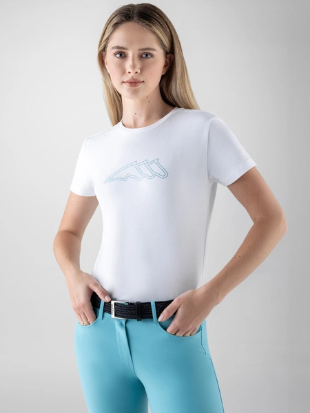 T-shirt Equiline Gosbig - biały