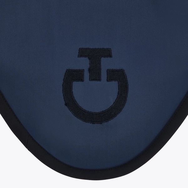 Nauszniki Jersey Stripe Cavalleria Toscana - jasny granat z czarnymi logo