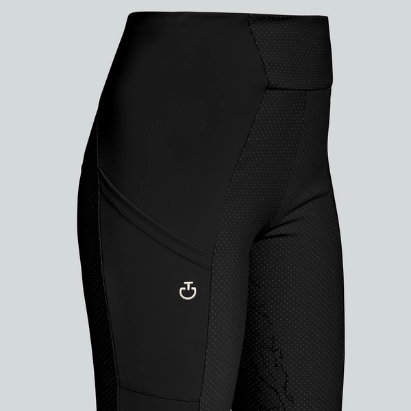 Legginsy Perforated Full Grip Cavalleria Toscana - czarne
