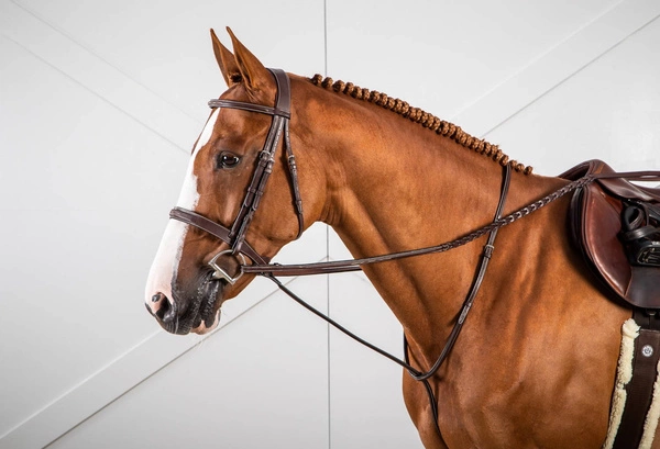 Plecione skórzane wodze 5/8'' Dy'on US Hunter - czarne