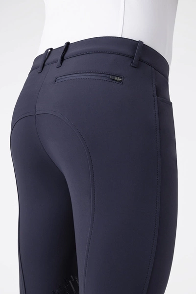 Męskie bryczesy Equiline Bartek z lejem kolanowym BX-TECH - granatowe