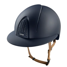 Kask KEP Smart NOVA POLO Textile - granatowy z brązowymi paskami