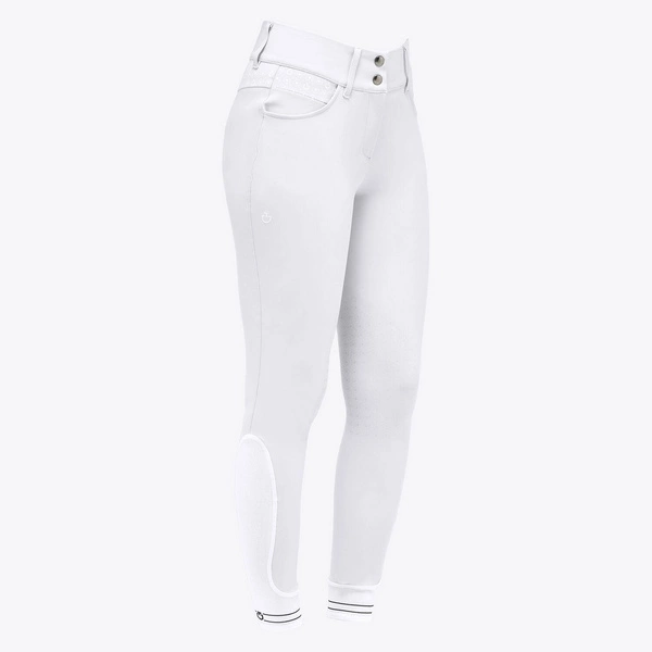 Bryczesy CT Motif Print Full Grip Cavalleria Toscana - biały