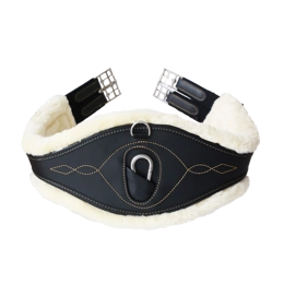 Kentucky anatomiczny popręg z futrem - czarny