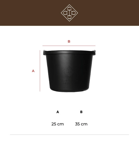 Wiadro 12 L Kentucky - czarne