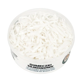 Mocne silikonowe gumki do grzywy Doctor Horse 500szt. - białe