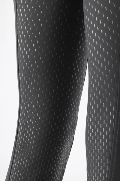 Damskie bryczesy Equiline Adellek z wysokim stanem i pełnym lejem X-Grip - szare