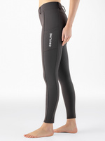 Legginsy z wysokim stanem Equiline Steref - ciemny brąz