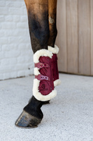 Kentucky Ochraniacze Bamboo Vegan Sheepskin Tendon Boots Elastic Velvet na przednie nogi - bordo