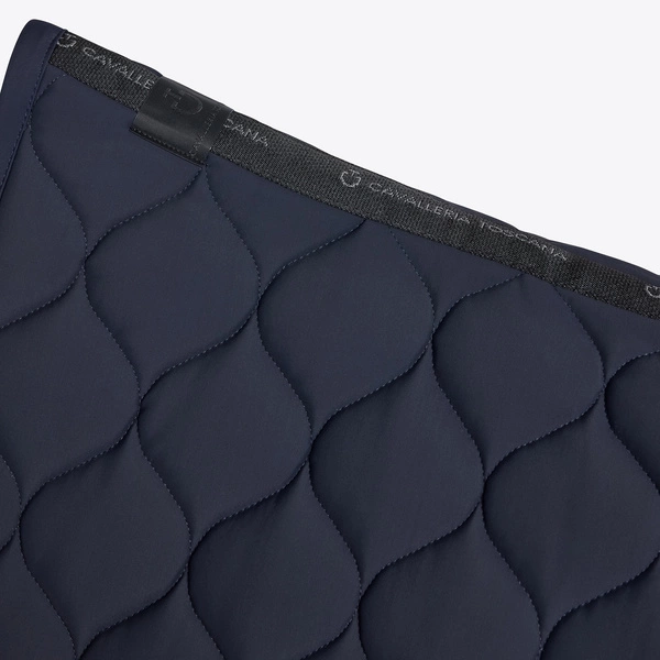 Czaprak New Circular Quilted Jersey - granatowy z białym logo