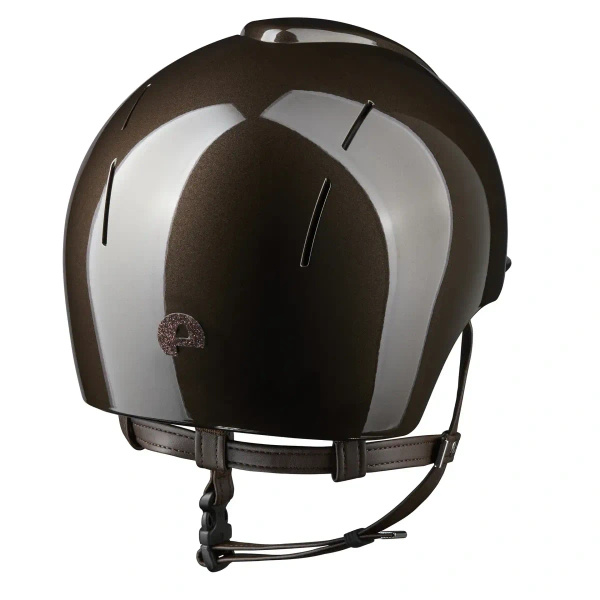 Kask KEP Smart NOVA Polish Star Brown - brązowy z brązowymi paskami