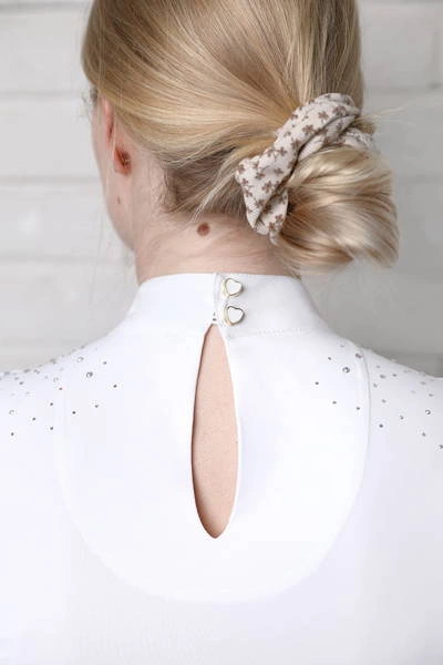 Koszula konkursowa Fleur de Lys Equestrian Holly Short - biała