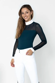 Koszula konkursowa Fleur de Lys Equestrian Cindy - ciemno zielona 