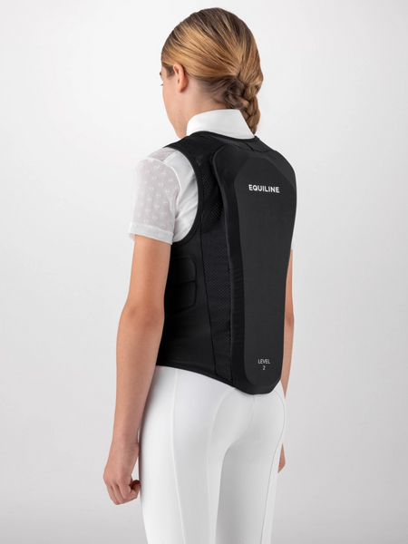 Dziecięca kamizelka ochronna Equiline XCUDO unisex - czarna