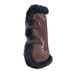 Kentucky Bamboo Vegan Sheepskin Tendon Boots Elastic na przednie nogi - brązowe z czarnym futerkiem