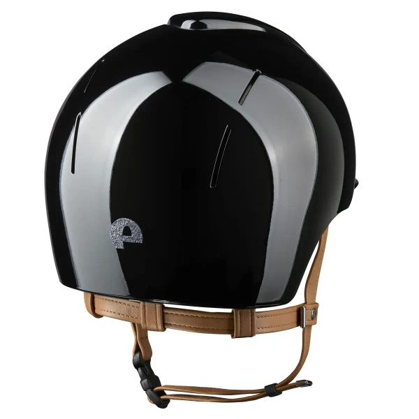 Kask KEP Smart NOVA Polish Star Sliver - czarny z brązowymi paskami