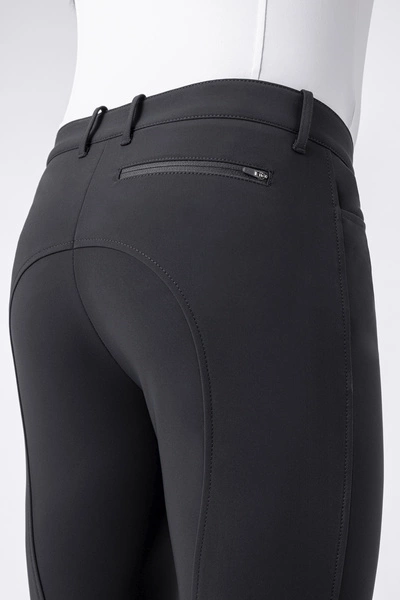 Męskie bryczesy Equiline Bartek z lejem kolanowym BX-TECH - czarne