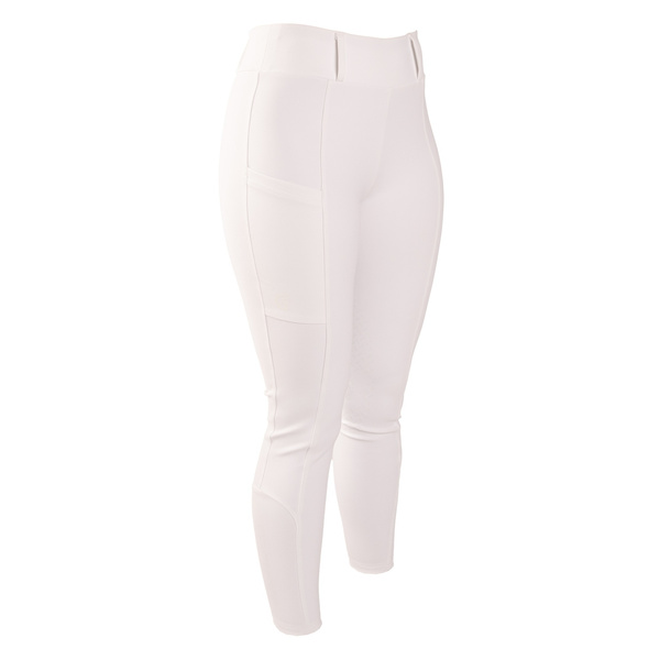 Damskie legginsy Kentucky Classic z kolanowym lejem - białe