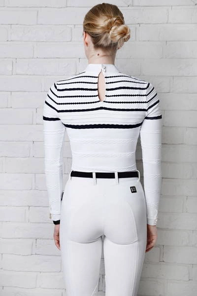 Koszula konkursowa Fleur de Lys Equestrian Hazel - biała