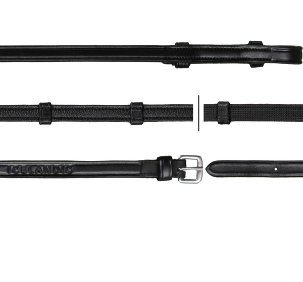 Skórzane wodze 1/2" Hunter Dy'on Icelandic - czarne