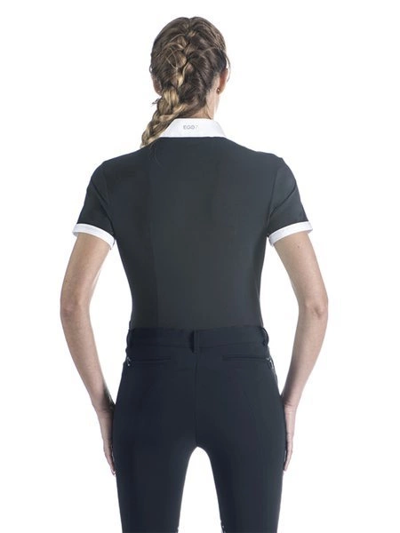 Damska koszula konkursowa z krótkim rękawem Ego7 Shirt MC - czarna