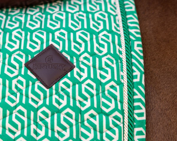 Kentucky czaprak Velvet Printing - zielony/biały