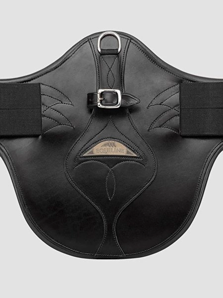 Krótki popręg z fartuchem Equiline Monoflap - czarny