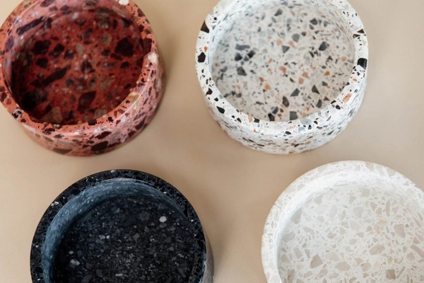 Miska Terrazzo Stone Kentucky - czarna