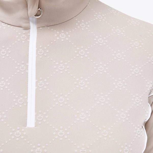 Golf Lightweight Jersey Fleece Half Zip Cavalleria Toscana - beżowa