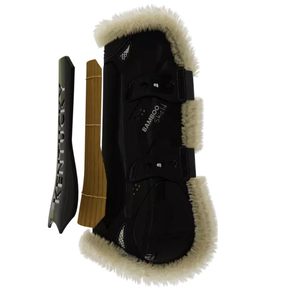 Kentucky Bamboo Vegan Sheepskin Tendon Boots Elastic na przednie nogi - czarne