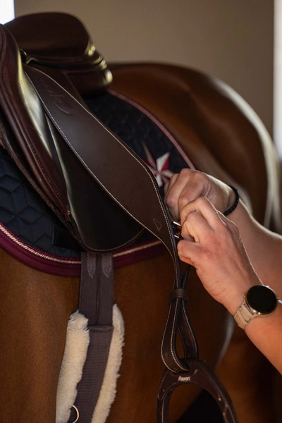Puśliska Dy'on Leather Stirrup Straps Mono - brąz