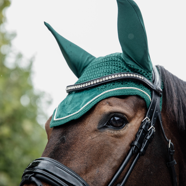 Kentucky nauszniki Velvet - ciemna zieleń