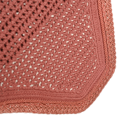 Nauszniki wyciszające Kentucky Wellington Plaited Glitter Rope - pudrowy róż