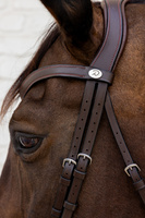 Ogłowie Dy'on New English Flash Noseband Bridle - Soft Collection - brązowe