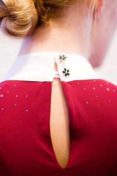 Koszula konkursowa Fleur de Lys Equestrian Holly - bordowa