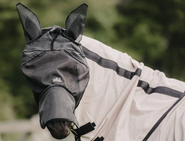 Kentucky maska na owady Classic - z uszami i osłoną na nos - czarna