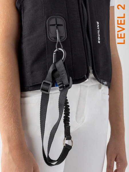 Dziecięca kamizelka ochronna wybuchowa Equiline Airbag BELKID L2 - czarna