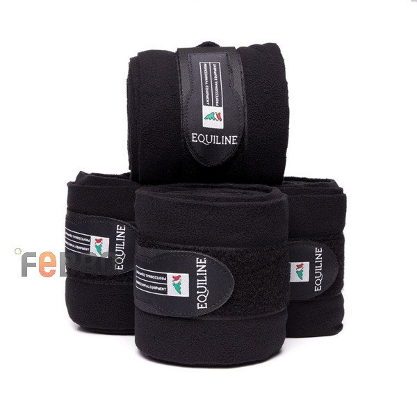 Komplet polarowych bandaży Equiline Polo - czarne