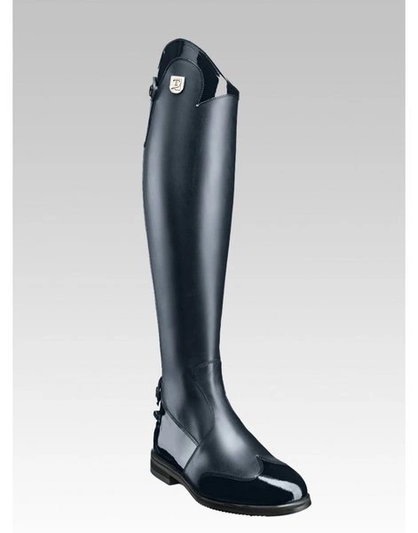 Oficerki Tucci MARYLIN z lakierowanymi dodatkami - granatowe