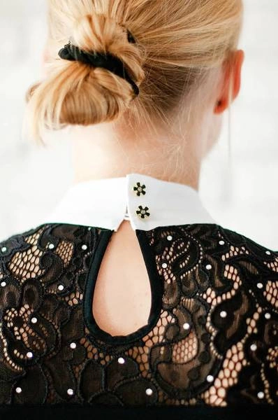 Koszula konkursowa Fleur de Lys Equestrian Cristall - czarna