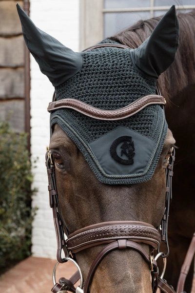 Pleciony opadający naczółek Dy'on D Collection - czarny