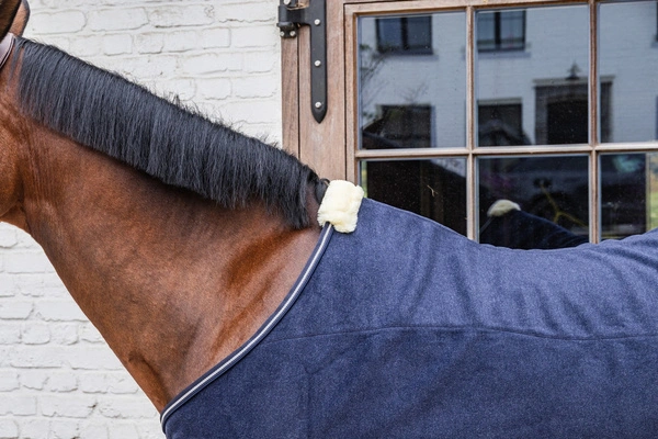 Kentucky derka polarowa Fleece Rug Heavy Melange - granatowa