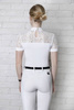 Koszula konkursowa Fleur de Lys Equestrian Cristall Short - biała
