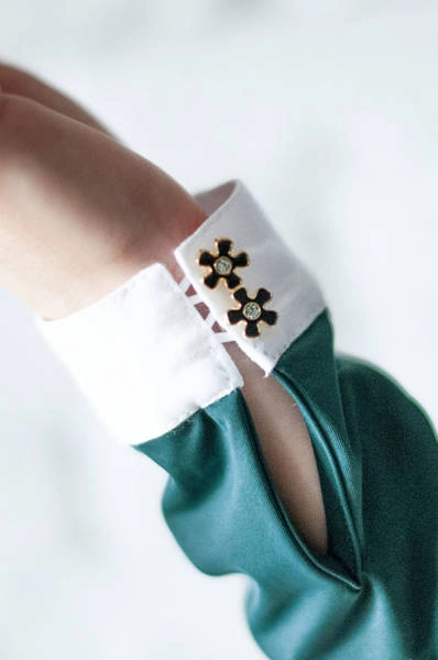 Koszula konkursowa Fleur de Lys Equestrian Holly - ciemna zieleń