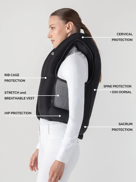 Kamizelka ochronna wybuchowa Equiline Airbag BELAIR - czarna